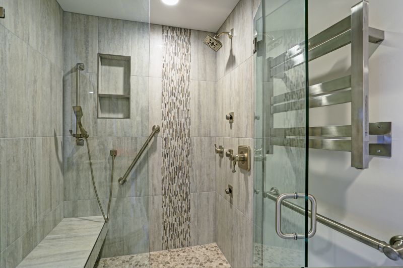 Minimalist Shower with Linear Drain